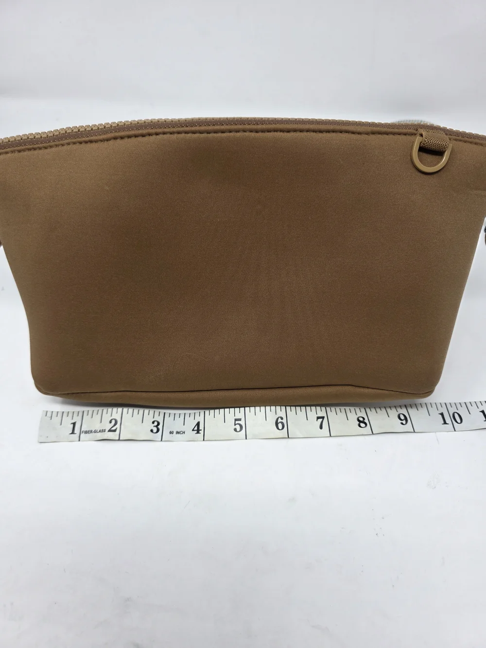Dagne Dover Hunter Neoprene Toiletry Bag Medium Camel Tan Cosmetic Pouch